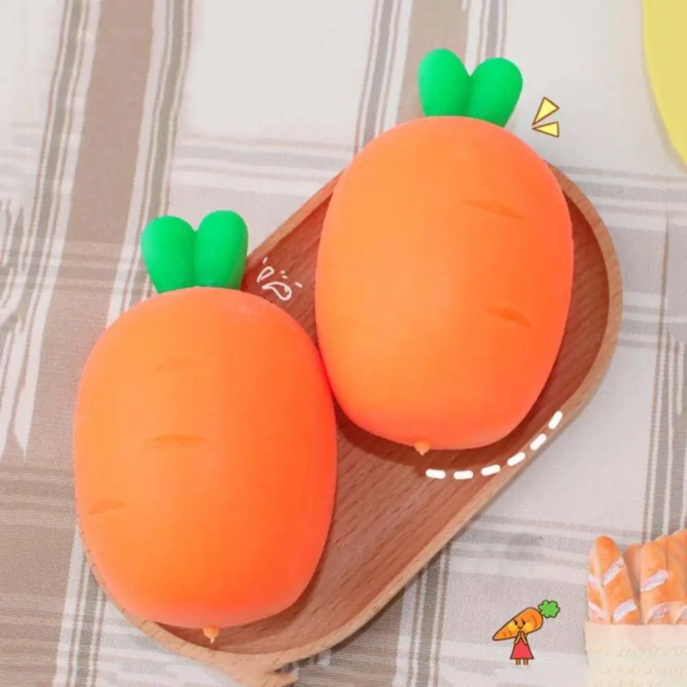 

Creative Carrot Pinch Toy Funny Cute Slow Rebound Fake Food Vent Ball Fidget Toy Anti-stress Squeeze Toy Kids Gift