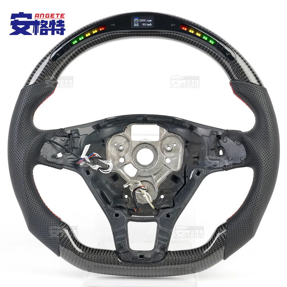 

Applicable to:Suitable for Volkswagen Bora carbon fiber LED light multi-function steering wheel modification