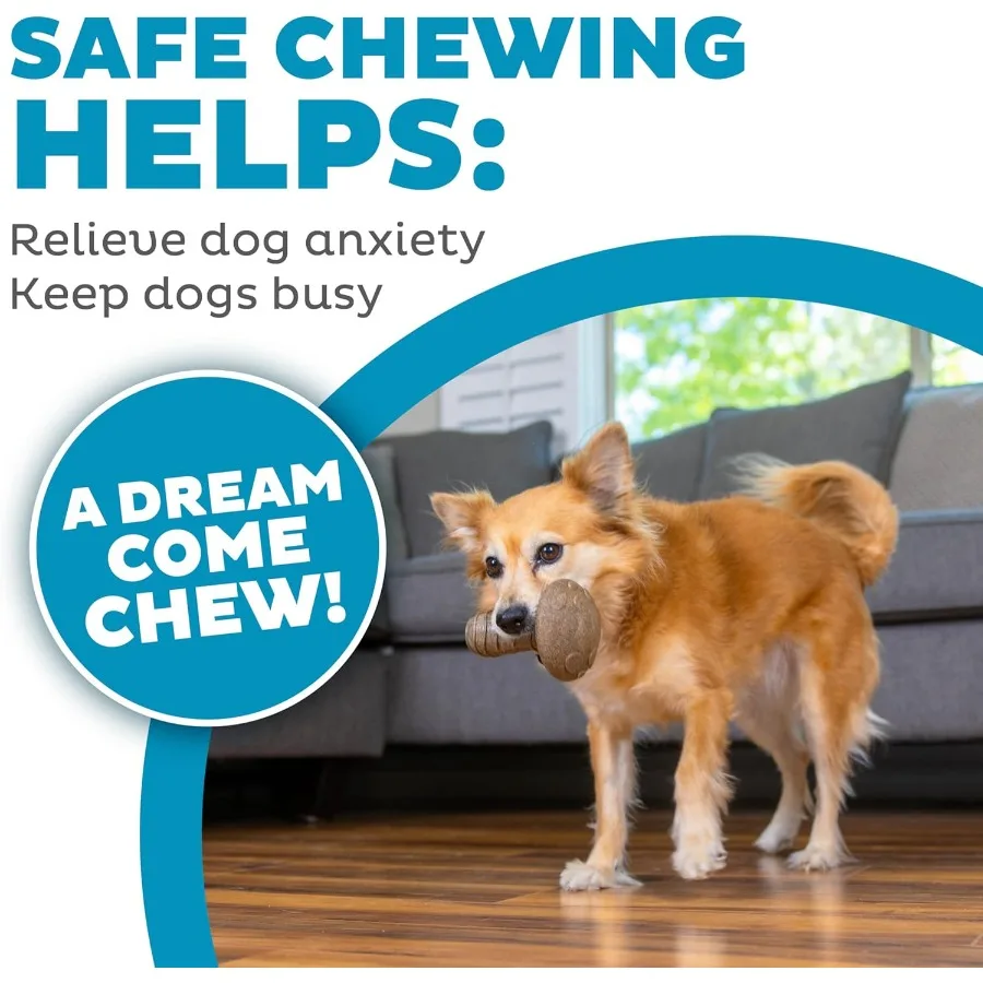 لعبة مضغ متينة للكلاب مع رائحة زبدة الفول السوداني للكلاب المتوسطة الحجم مثالية للعب في الهواء الطلق والداخلي والترفيه طويل الأمد