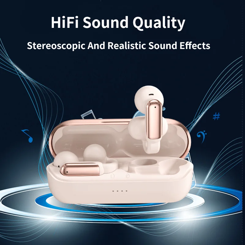 

Ear Clip Bluetooth Earphone Open Comfortable Wear HiFi Sound Effect Bluetooth 5.3 IPX6 Waterproof Sport Headphone Listen Music