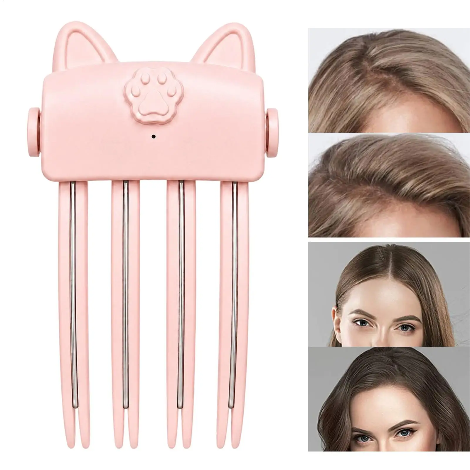 Hair Volumizing Iron 2 Heating Levels Portable Lifting Clamp USB Rechargeable for Flat Fine Hair Women Home Travel Daily Use