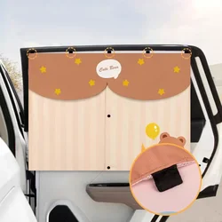 Cartoon Cute Car Side Window Sunshade Magnetic Windshield Awning Foldable Rear Side Car Window Cover Kids Car Accessories