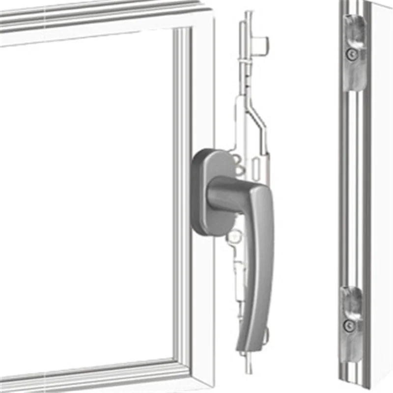 Vintage PVC-Steel Window Replacement Square Handle Aluminum Alloy Casement Window Outwards Handle