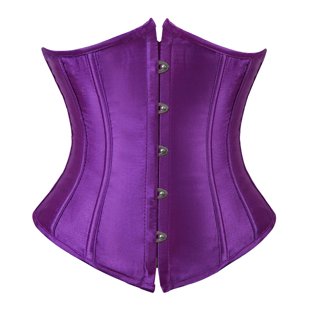Corsetto sottoseno in raso sexy gotico Top Vintage Donna Burlesque Lingerie Plus Size Bustier Body Shaper Cintura corsetto dimagrante