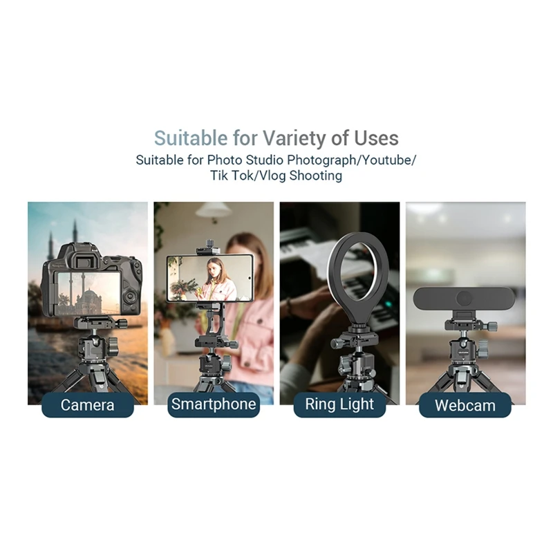【Superdeals】 Tripé Universal Ball Pan-Tilt Liberação Rápida 360 °   Ball Pan-Tilt W Arca + Suporte de sapata fria para tripé de câmera DSLR