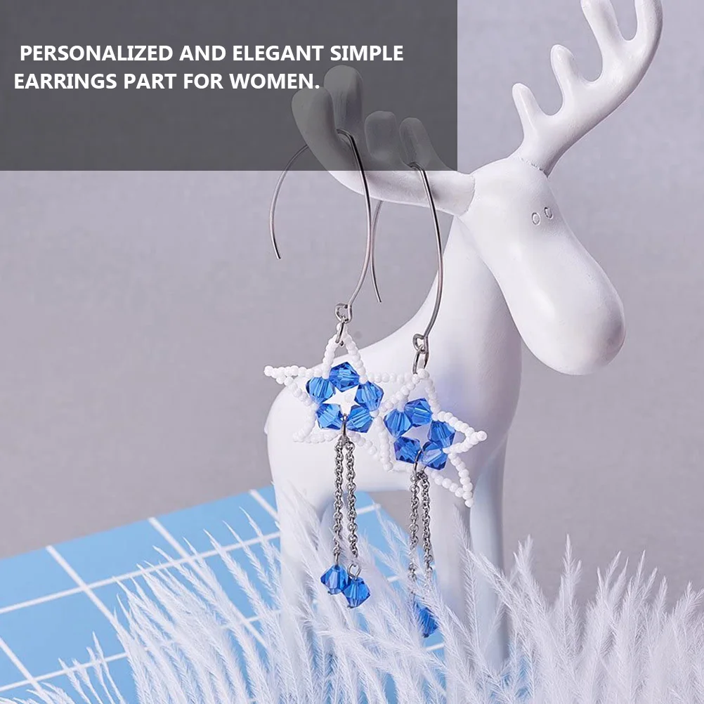 40 قطعة من أسلاك الأذن المصنوعة من الفولاذ المقاوم للصدأ هيبوالرجينيك على شكل حرف V أجزاء إكسسوارات ذاتية الصنع لصنع المجوهرات للنساء