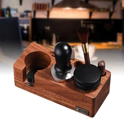 TREELF Coffee Tamper Holder Multifunctional Stand Walnut Espresso Tamping Station Mat Rack 54/58mm Coffee Machine Accessories