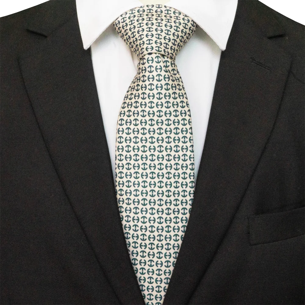 EASTEPIC Klassische Herrenkrawatten, modische bedruckte Krawatten mit geometrischen Designs, blaue Krawatten für Männer, Hochzeitsaccessoire, Geburtstagsgeschenk – Detail 8