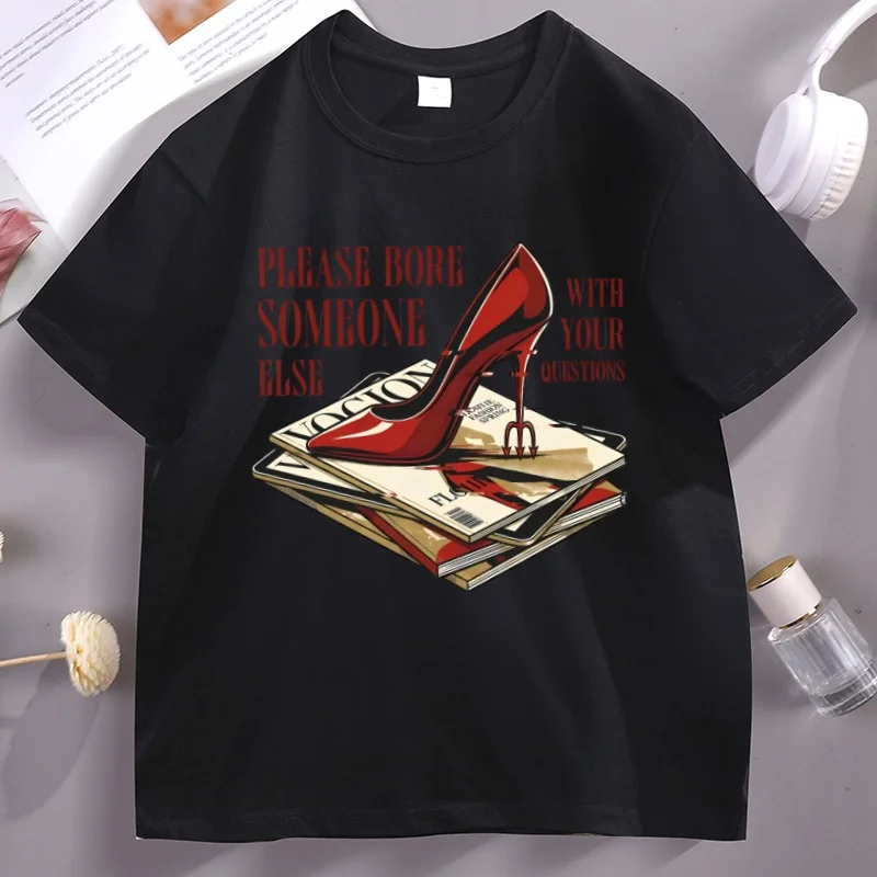 The Devil Wears Prada T-Shirt Runway Fashion Boss Lady Graphic Tee for Women and Man Unisex T-Shirt Cotton Short-sleeve