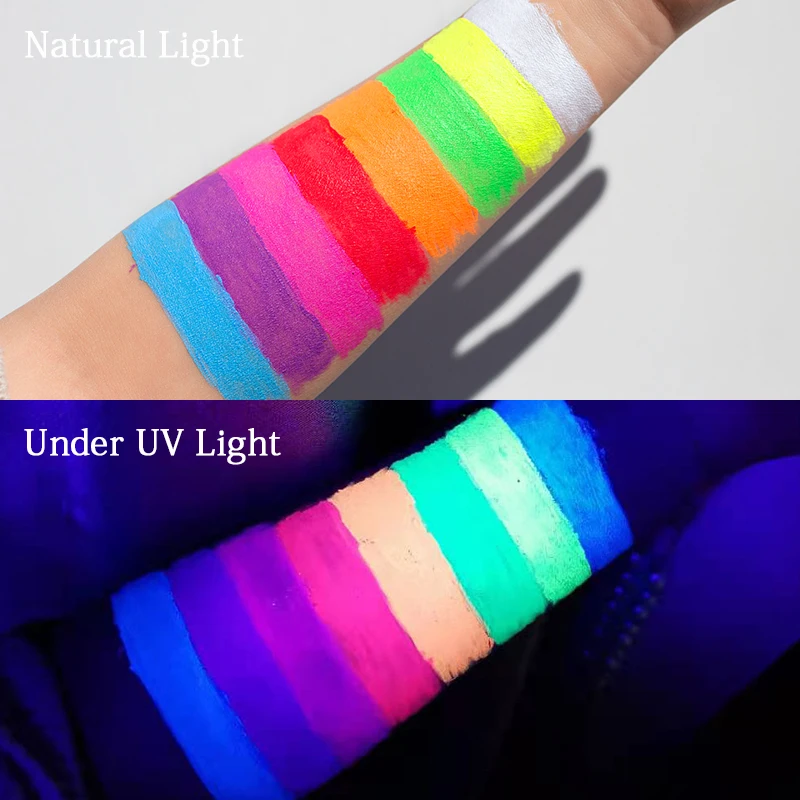 Multicolor Shiny Liquid Eyeliner Cosmetic Pigment UV Neon Eye Makeup Glitter Eyeliner Quick Dry Glow In Dark Fluorescence Party