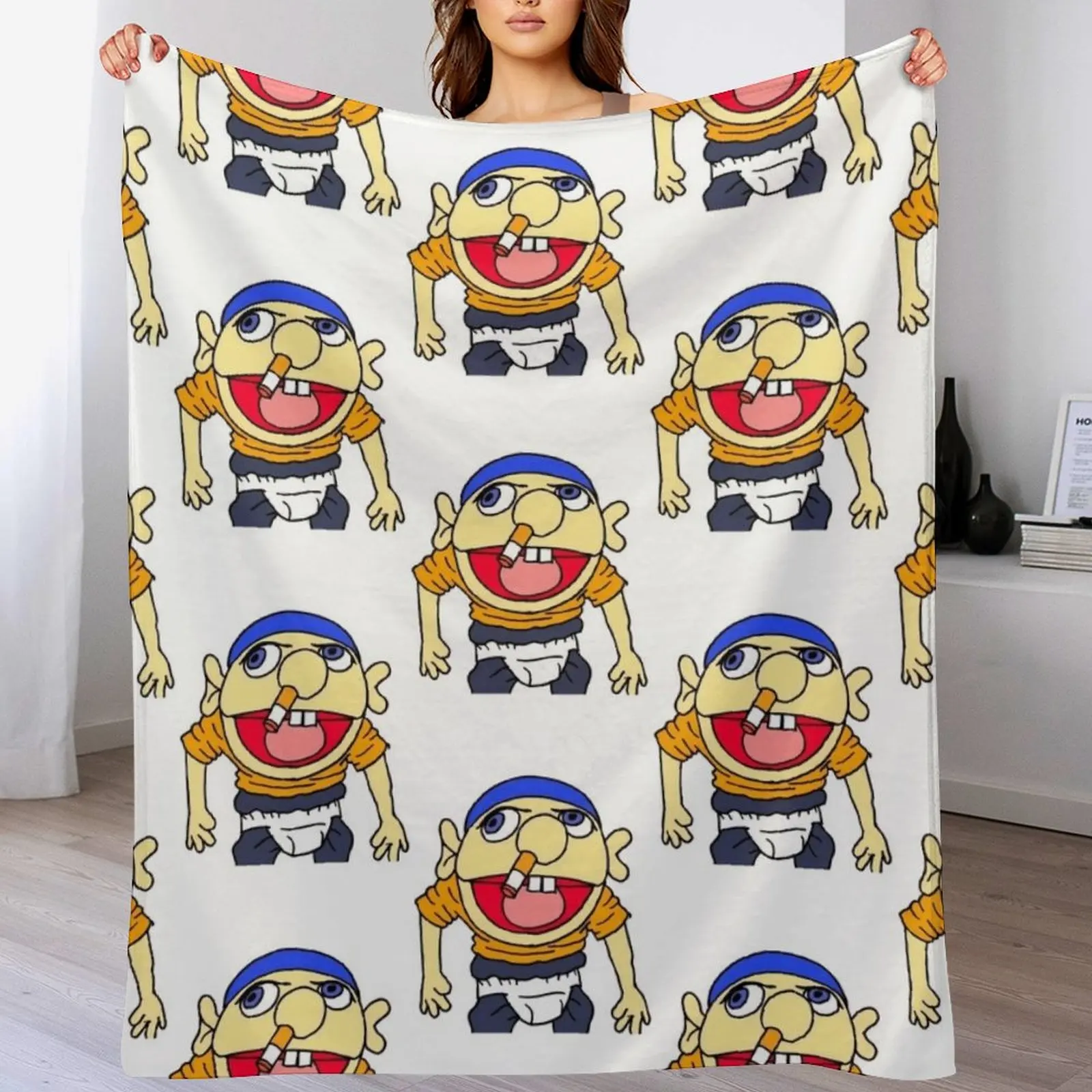 

Sml Jeffy Throw Blanket Soft Breathable Blanket for Night Sleeping