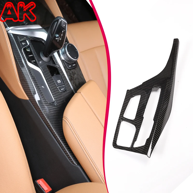 

Для BMW 5 серии G30 G31 M5 F90 2018-2022: Накладка на центральную консоль и панель переключения передач из настоящего карбона, аксессуары для автомобиля