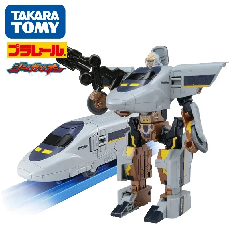 TAKARA TOMY Shinkansen Train Man Shape-shifting car robot model, children's shape-shifting PVC toy, holiday gift for boys.