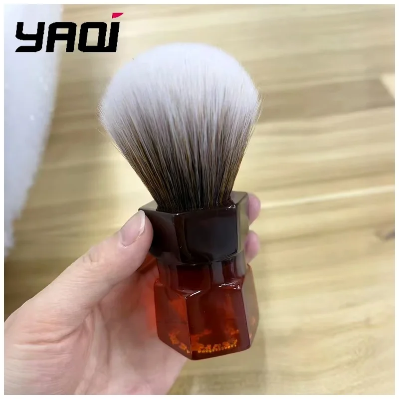YAQI For Boyfriend's Gift 24mm Moka Express Synthetic Hair Barbe Mens Shaving Brush Wet Shave Tools Best Gift for Men