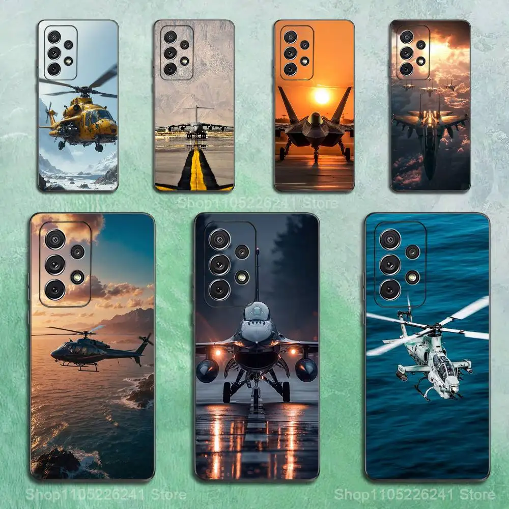 Чехол для телефона с вертолетом Aircraft Art для Samsung S9, S10, S20, S10, S21, S25, S24, S23, Ultra,FE, Plus,Lite, мягкий силиконовый черный чехол