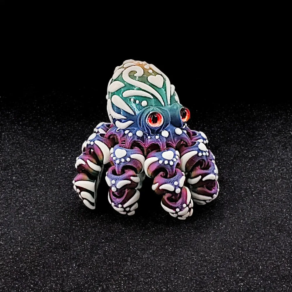 

Movable Joints 3D Printed Octopus Ornament Realistic Handicraft Octopus Sculpture Cartoon Figurine 3D Printed Octopus Toy