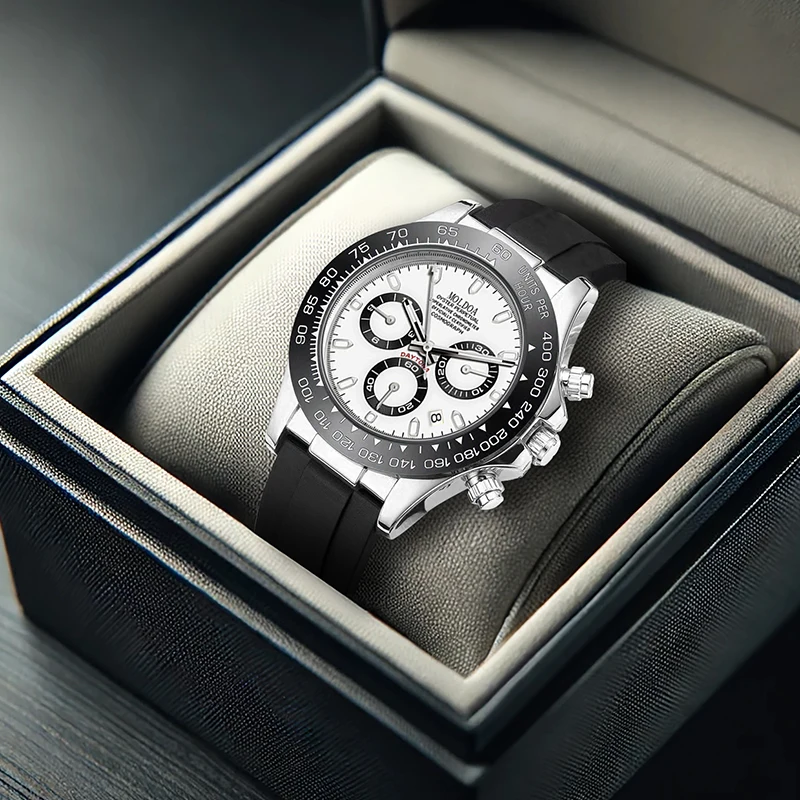 

Мужские серебряные и черные повседневные модные кварцевые часы с тремя циферблатами и календарем в отпускном стиле.