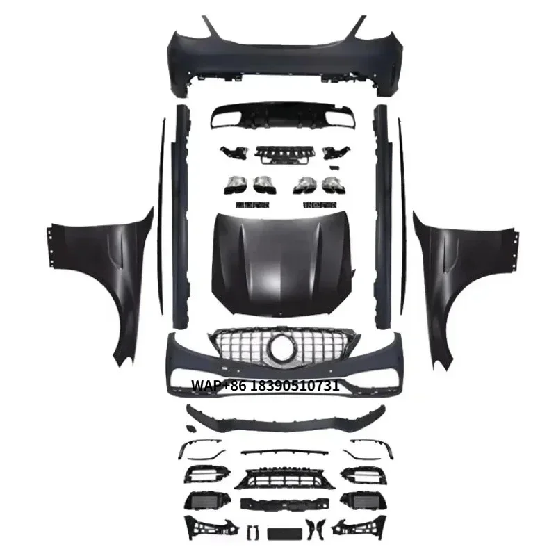 

Original Quality W205 Upgrade C63 Style Bodykit Grille Rear Diffuser HOOD Fenders Car Bumper Body Kit for Benz 2015-2021