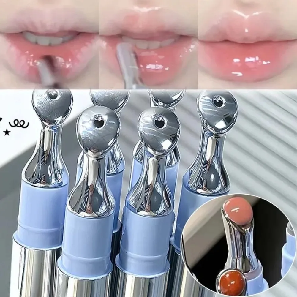 Testa di metallo Ice Diamond Essence Lip Tint Specchio Acqua Luce Vetro Lip Gloss IdratanteReduce le rughe delle labbra Labbra Rossetto Comestic