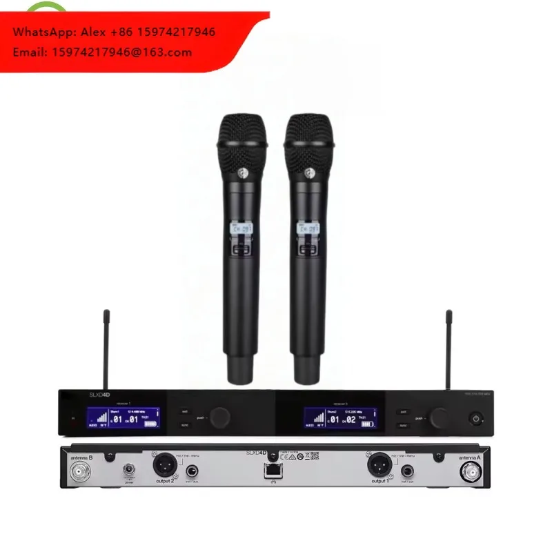 Wireless Dual Channel UHF Professional SLXD4D Ksm11 Beta87 S58 Handheld Microphone Good Quality With Karaoke Performance Stage