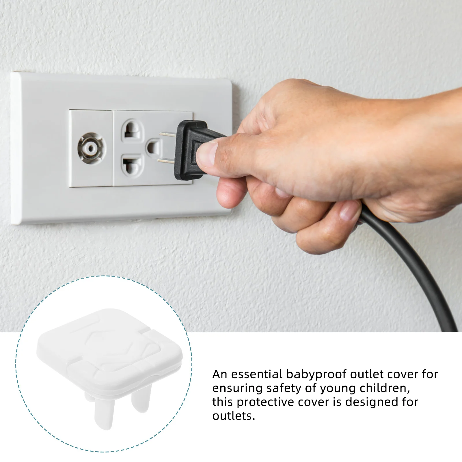 12 قطعة من أغطية المخرج المقاومة للأطفال، واقي مقبس الأمان للأطفال الصغار، غطاء أمان للمخرج الكهربائي المقاوم للأطفال #1