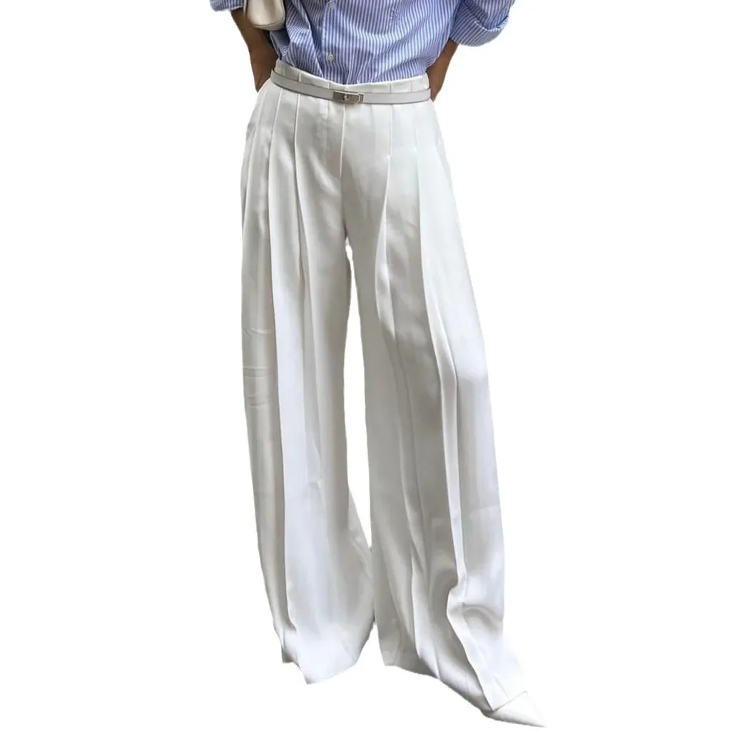 

2026 Summer Fashion New Style Street Photography Advanced Floor mopping High waisted Casual Pants for Women
