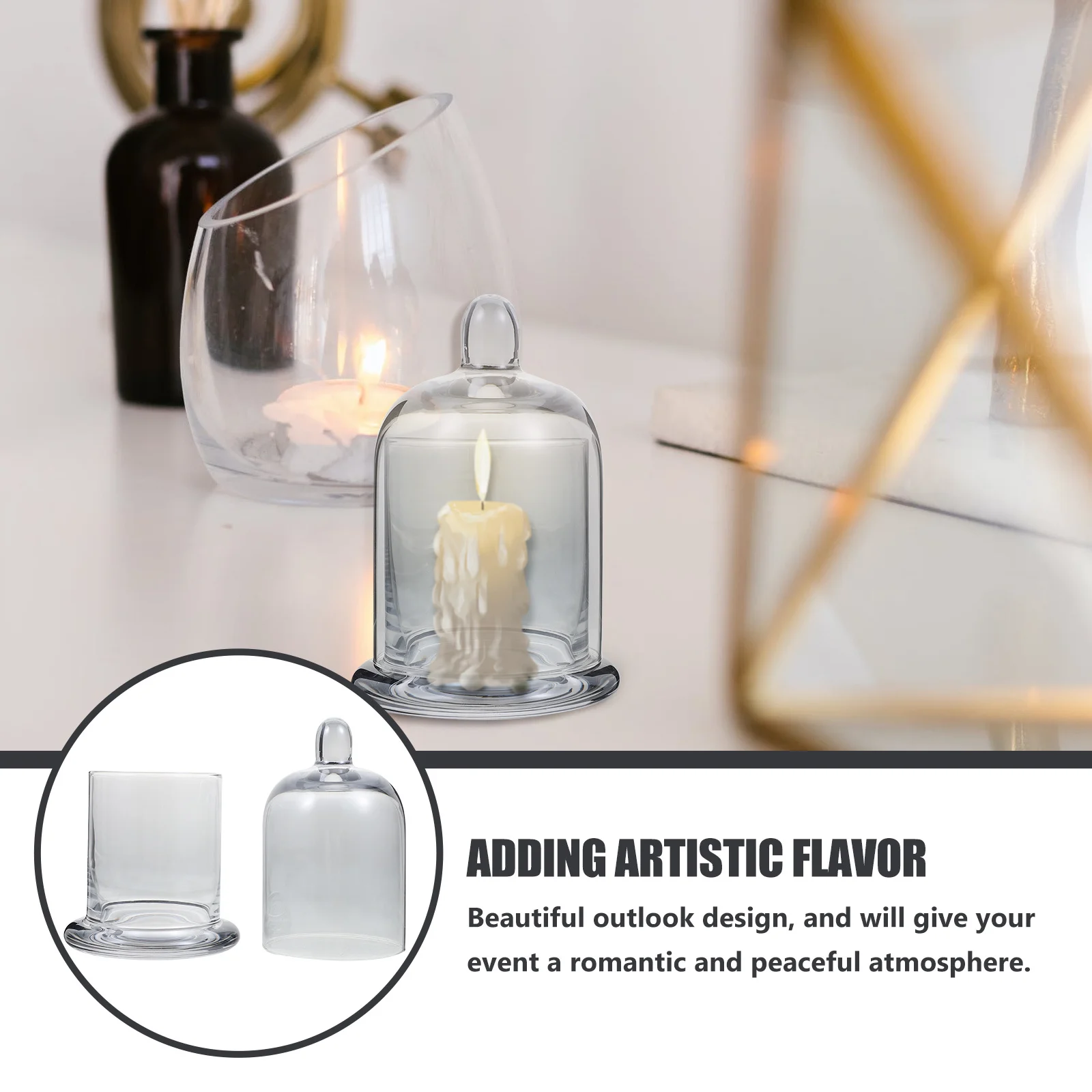 1 Zestaw Przezroczystych Pojemników Szklanych Idealnych do Dekoracji Domu, Romantycznej Atmosfery, Imprezy, Prezentów
