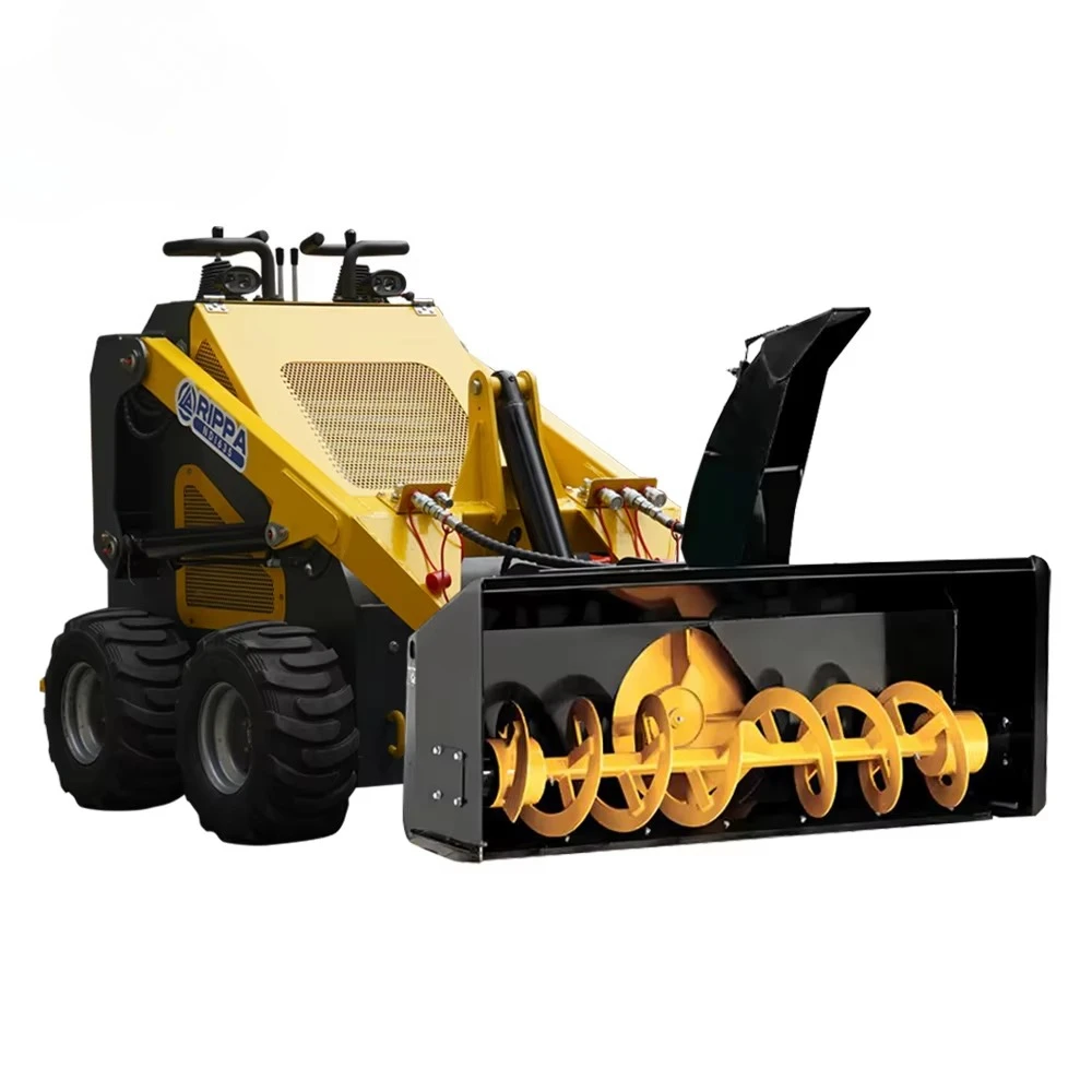 Factory Remote Control Mini Snow Thrower Blower Snowplow Skid Steer Loader Snow Sweeper