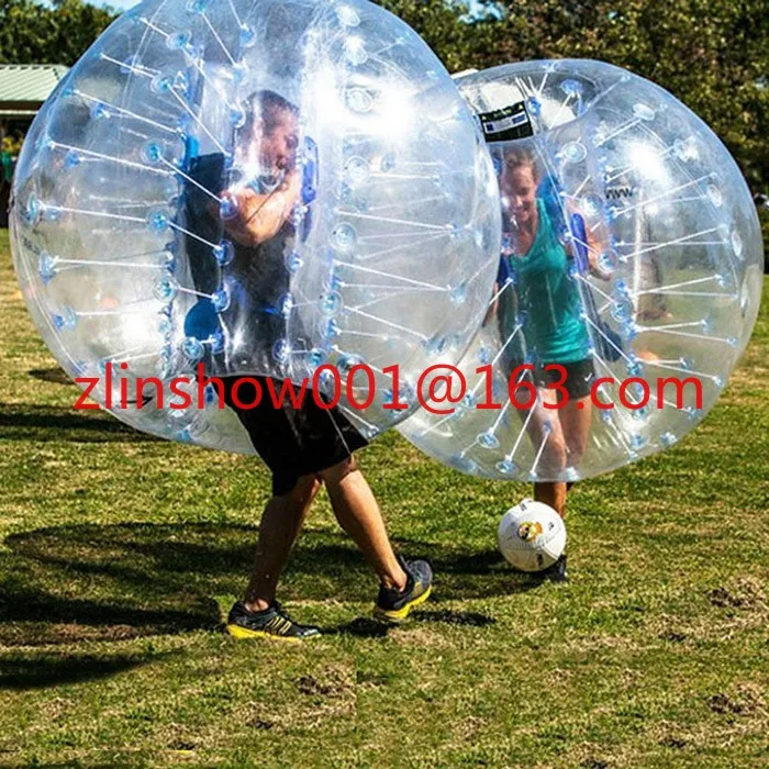 الكبار بولي TPU / PVC الجسم الوفير الكرة دعوى نفخ فقاعة كرة القدم كرة القدم مع النقاط الملونة الوفير الكرة للبيع