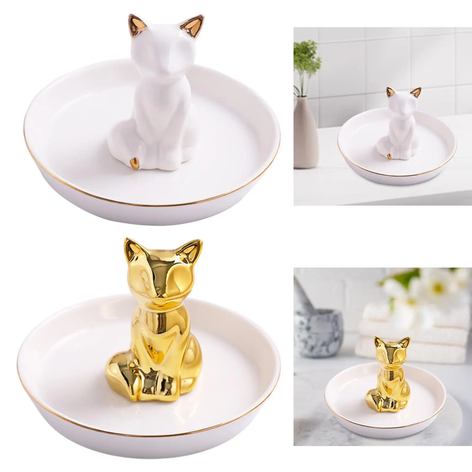 

Керамическая ювелирная тарелка для входа, многофункциональный домашний декор, фигурка животного, ювелирная тарелка для серег, часов, ключей, кольца, ожерелье