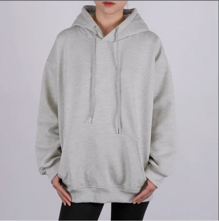 Autumn/Winter Fleece-Lined Hooded Sweatshirt Unisex Casual Sports Pullover Hooded Top Loose-Fit For Men And Women