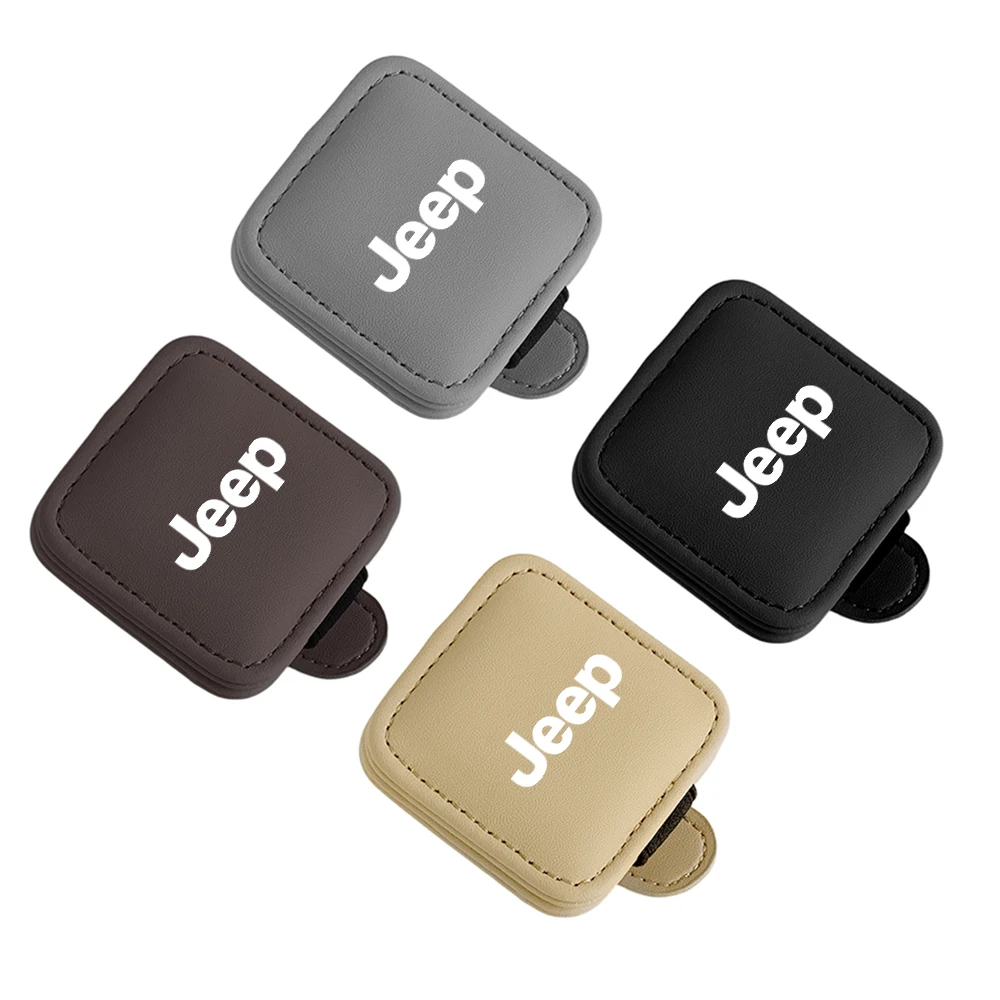 Car Glasses Frame Sun Visor Fold Sunglasses Storage Fastener Clips For Jeep Renegade JPB Wrangler Cherokee Compass GrandCherokee
