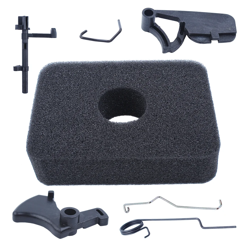 Kit de resorte de gatillo de eje de interruptor de varilla de estrangulación de gatillo de acelerador de filtro de aire para piezas de motosierra STIHL 017 018 MS 170 180