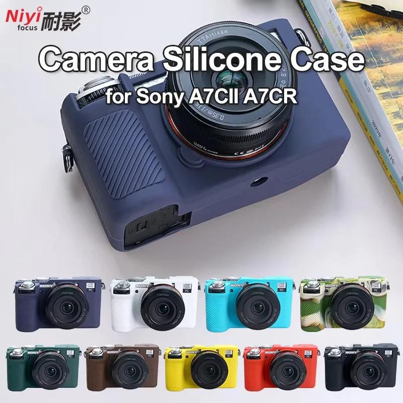 Camera Silicone Case for Sony Alpha 7C Mark II A7CR Camera Cover Full Body Case Protector Sony A7CII A7CR with glass film