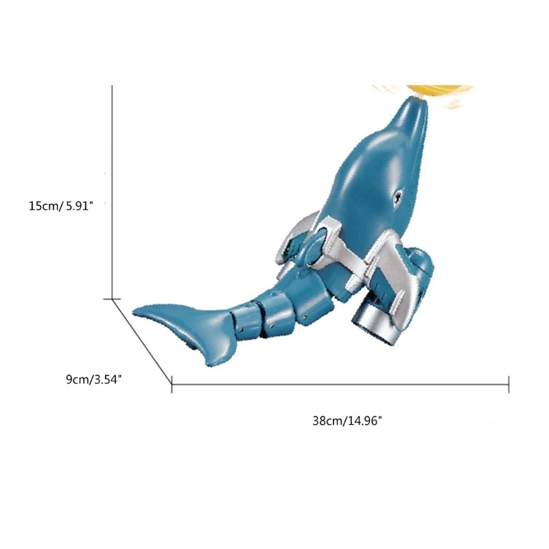 Łódź delfinów sterowanie bezprzewodowe delfin zabawka kształcie zwierzątka obrotową kulką elastyczna zabawka zdalnie prezent