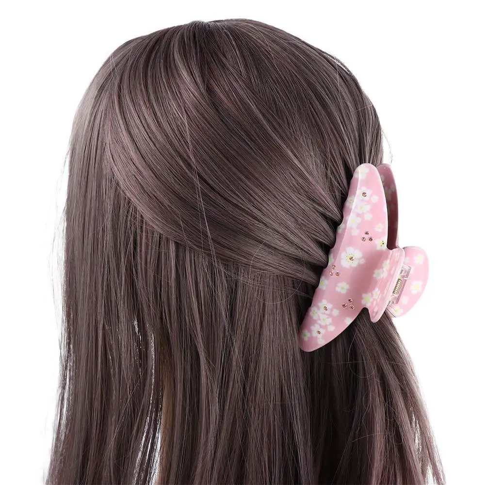 Print Geometrische Vorm Haarclip Strass Koreaanse Stijl Hoofddeksels Vrouwelijke Haaraccessoires Azijnzuur Haarclip Bloem Haarklauw