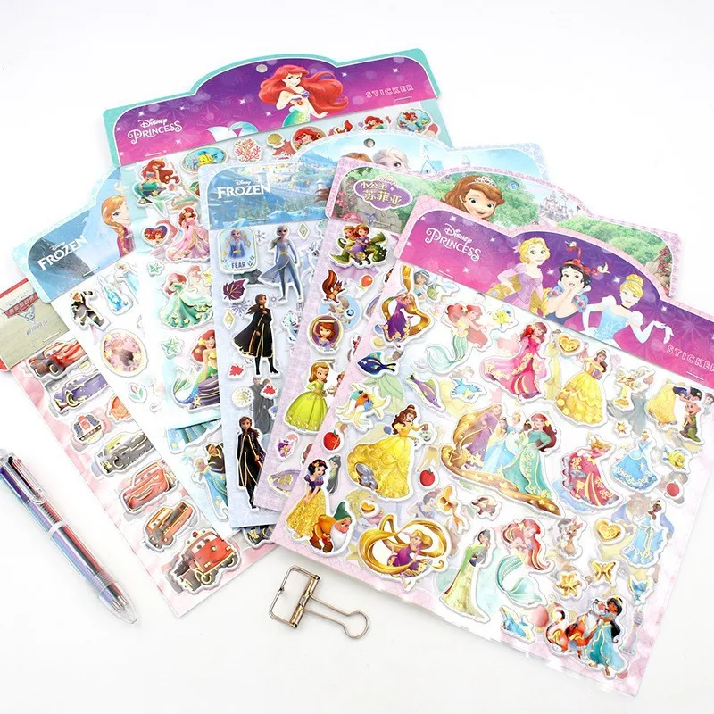 ملصقات جديدة لطيفة للأميرة إلسا ملصقات كرتونية ثلاثية الأبعاد ملصقات فقاعات لتخفيف التوتر والاسترخاء ملصقات كرتونية #1