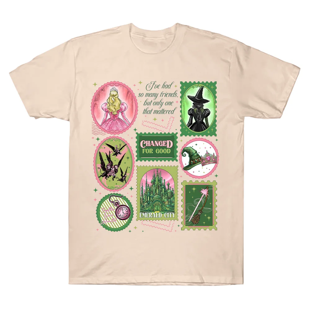 تي شيرت مستوحى من الفيلم الشريرة باللونين الوردي والأخضر تي شيرت شريرة من أجل جرافيك جيد تي شيرت بناتي هدايا مثالية تي شيرت للجنسين ملابس قطنية ناعمة