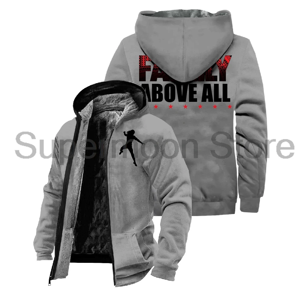 Hoodie unisex manga comprida para homens e mulheres, jaqueta de inverno, streetwear, casaco, jaqueta de inverno, Roman Rewards, família acima de tudo