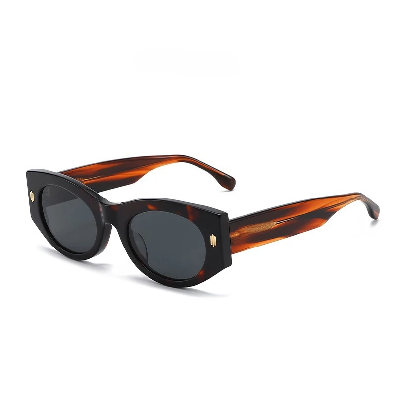 Fashion Acetate Sunglasses Woman Vintage Cat Eye Wide-leg Eyeglasses Anti-UV Punk Style Eyewear Summer Men Driving Sun Glasses