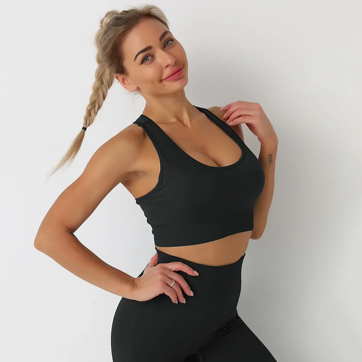 Solid Color seamless gym Yoga Set Legging +sport bra+short+long sleeves Tracksuit  Women Gym Suit Comprehensive Training Jogging