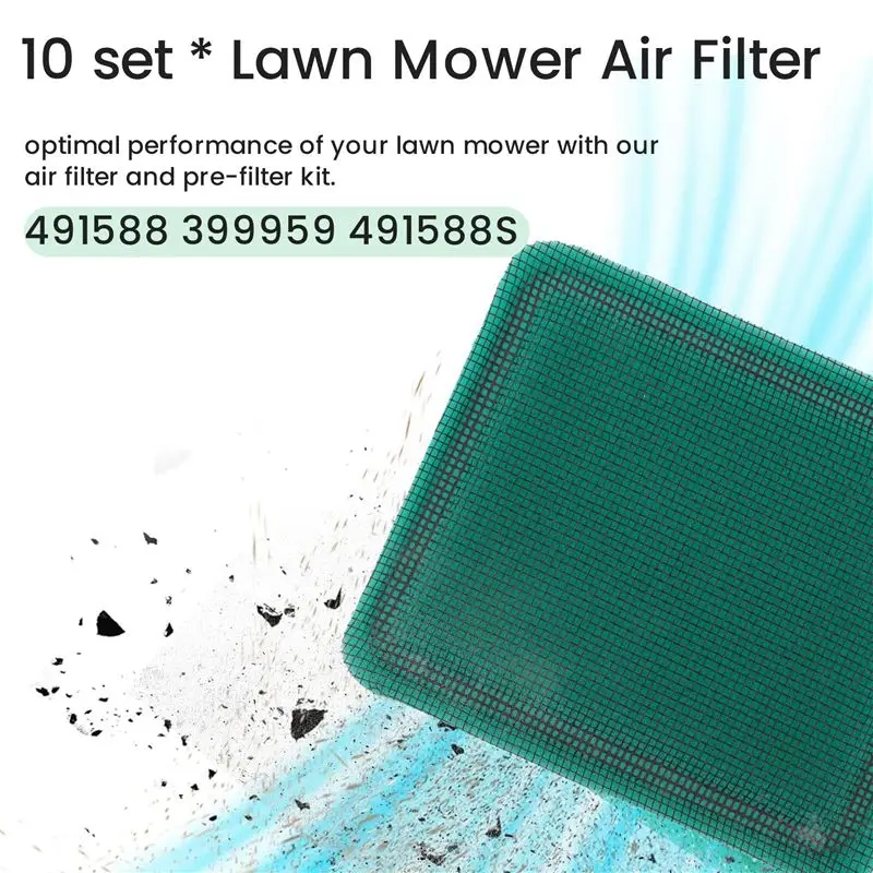 Desired-10Pack 491588S Air Filter Forbriggs Andstratton 491588 399959 491588S 491588 399959 491588S