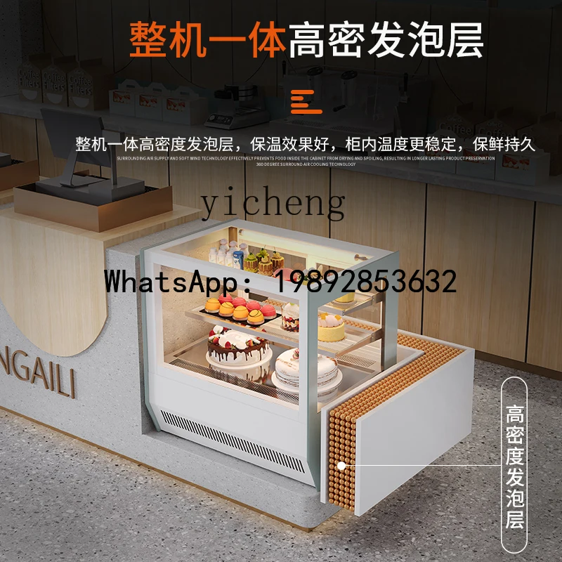 X9  Cake Refrigerated Display Counter Dessert Fruit Preservation Cabinet Commercial Small Desktop Air-Cooled Mousse Cabinet