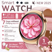 1.27-inch Smart Watch Women GPS Sport Trajectory Heart Rate Blood Pressure NFC Bluetooth Call Lady Smartwatch For Huawei Xiaomi