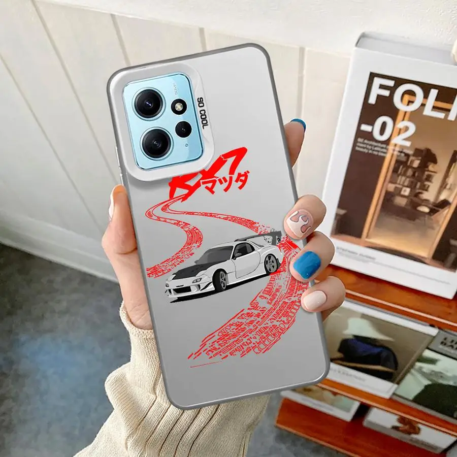 Japanese JDM Drift Car Phone Case for Redmi Note 10 12 13 4G 5G 10S 10Pro 11 11S 11 12 13 Pro4G 5G 11 12 13ProPlus5G 12S