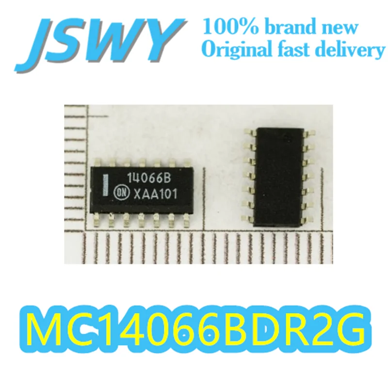

(10/50 pieces) MC14066BDR2G silkscreen 14066B SOIC-14 package 4-way analog switch/multiplexer Original Electronics