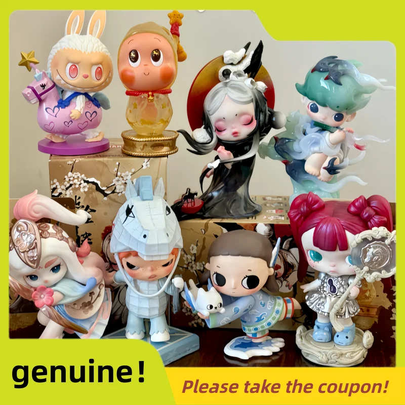 

Оригинальные коллекционные фигурки Popmart из серии «Золотой галоп», милые модели из ПВХ, модные игрушки, таинственная коробка Skullpanda Twinkle Twinkle в подарок