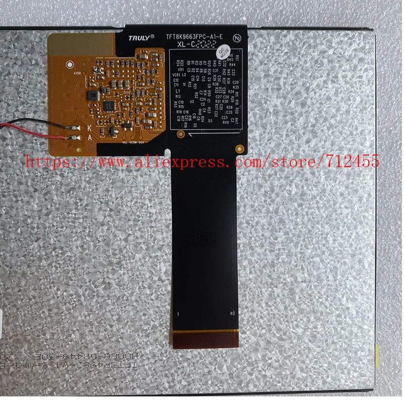 Imagem -04 - Display para Mindray Mr-96a 40pin Tela Lcd Tft3p4987-v3-e Tft8k9663fpc-a1-e Apenas Fog sem Luz de Fundo 8in