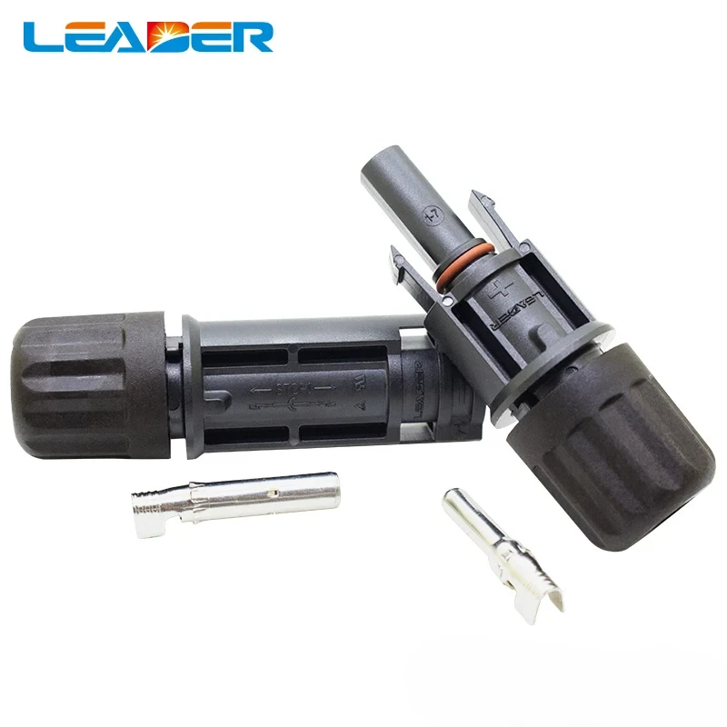 LEADER  TUV Approved 1500V Solar Connector Solar Plug 30A for Solar Panel Connector UV Resistant Mainland China M C 4 Connector