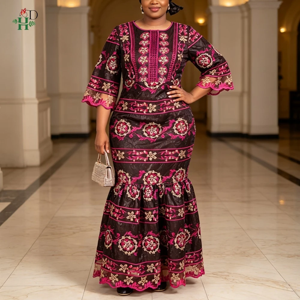H&D Cheap African Lace on Sale Dresses on Clearance Sale African Dresses for Woman Vestidos Feminino Elegante Robe Africaine